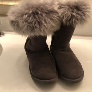 Australia Luxe Sheep Fur Trimmed Suede Boots